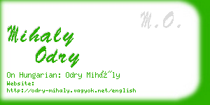 mihaly odry business card